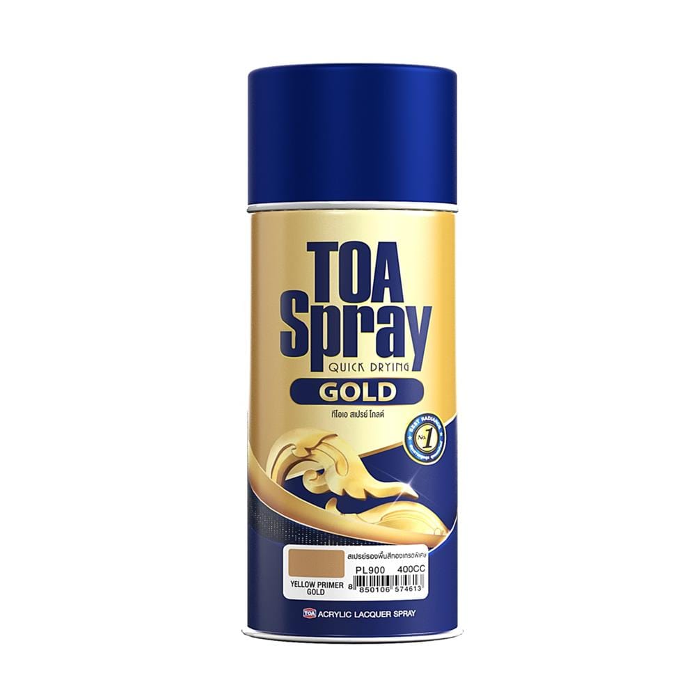 สีสเปรย์รองพื้น TOA PL900 สี YELLOW PRIMER GOLD 400 ซีซี