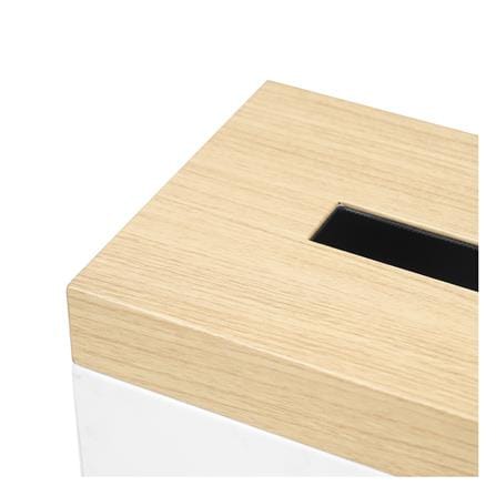กล่องทิชชูแผ่น PVC KECH MINIMAL MARBLE สีเบจ_4