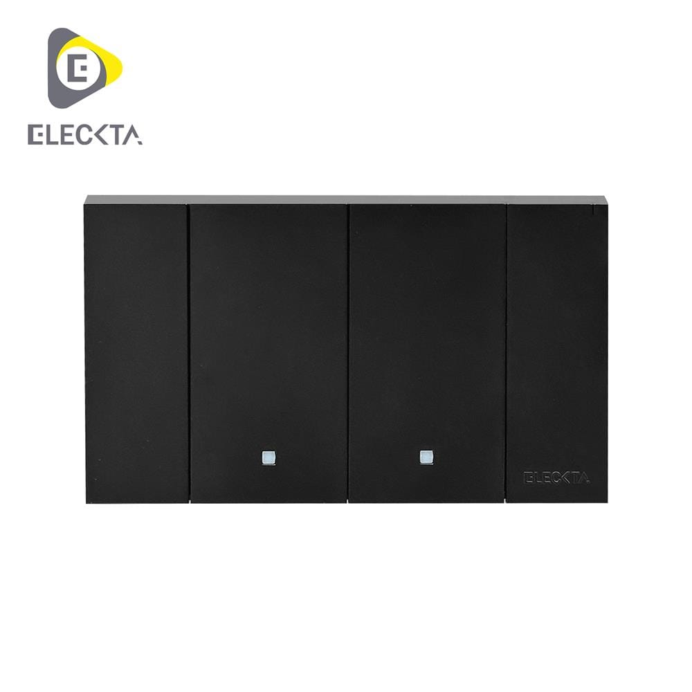 ชุดสวิตช์ 1 ทาง 2 ช่อง ELECKTA VERVE สีดำ