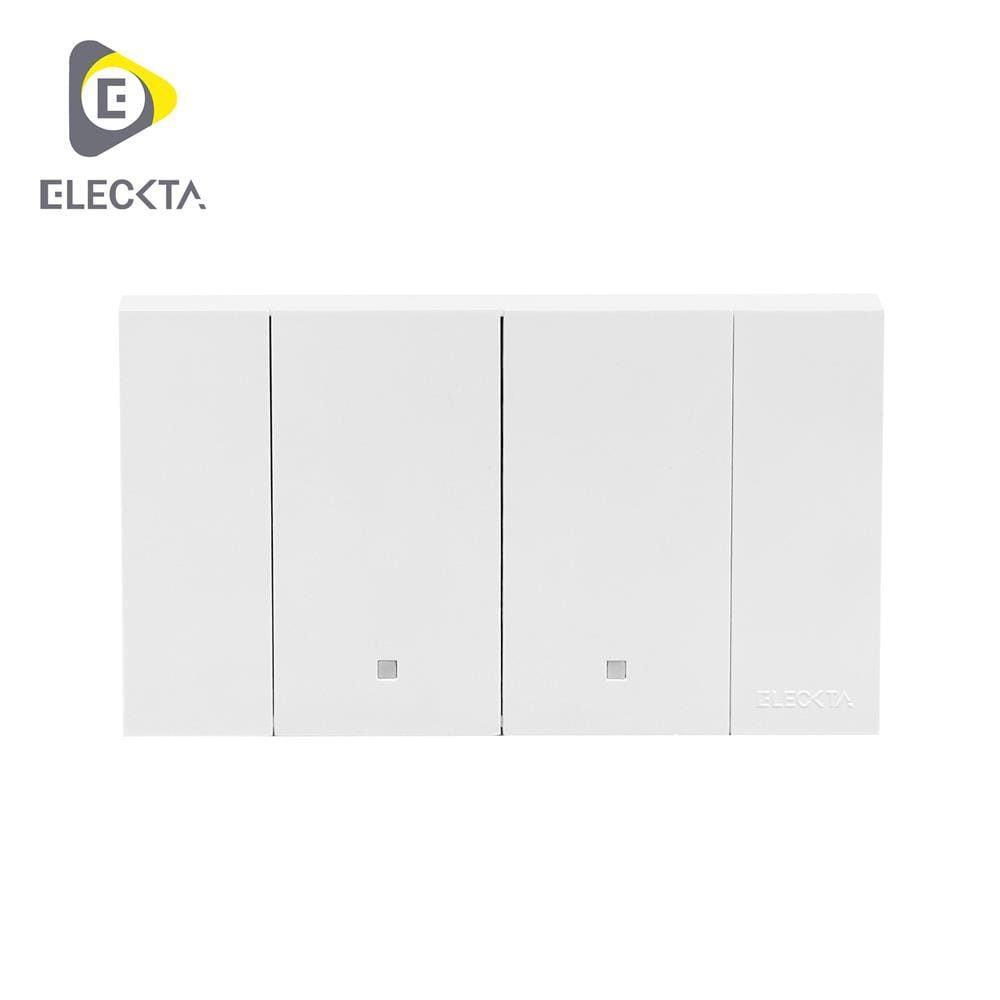ชุดสวิตช์ 1 ทาง 2 ช่อง ELECKTA VERVE สีขาว_0