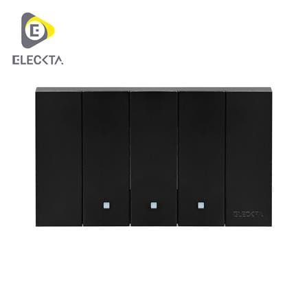 ชุดสวิตช์ 1 ทาง 3 ช่อง ELECKTA VERVE สีดำ