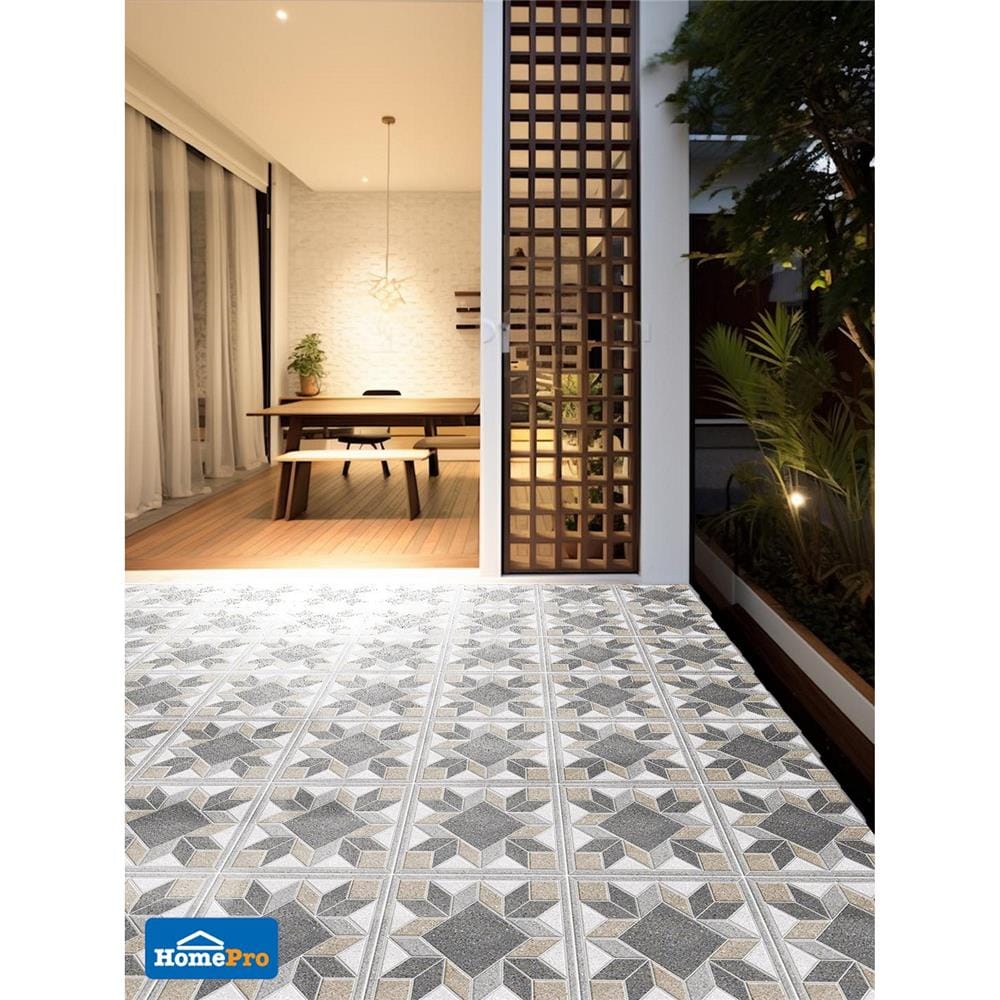 กระเบื้องพื้น 40x40 ซม. TARA สแควร์ บ๊อกซ์ น้ำตาล 0.96 ตร.ม.