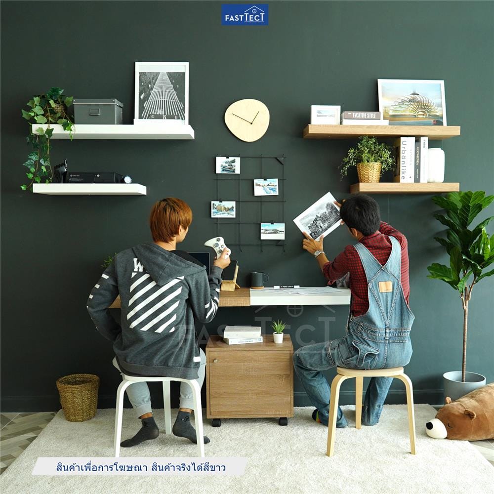 ชั้นแขวนผนัง FASTTECT SS30120-P-WHITE 120 ซม. สีขาว