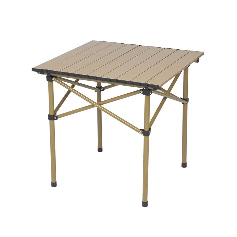 โต๊ะพับเหล็กตั้งแคมป์ SPRING LIGHT WOOD 50 ซม. สีน้ำตาลอ่อน