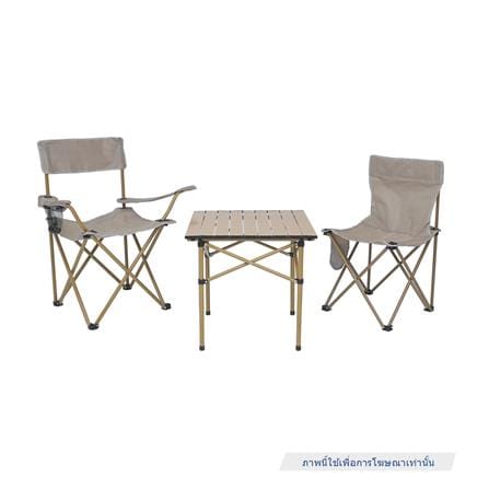 โต๊ะพับเหล็กตั้งแคมป์ SPRING LIGHT WOOD 50 ซม. สีน้ำตาลอ่อน_9