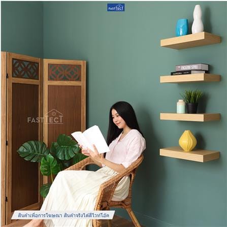 ชั้นแขวนผนัง FASTTECT SS2404-P-WHOAK 40 ซม. สีไวท์โอ๊ค_2