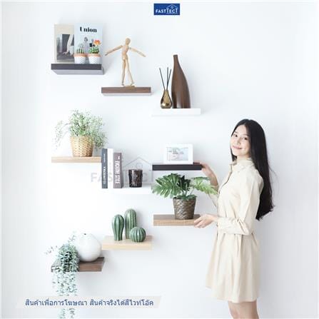 ชั้นแขวนผนัง FASTTECT SS2404-P-WHOAK 40 ซม. สีไวท์โอ๊ค_3