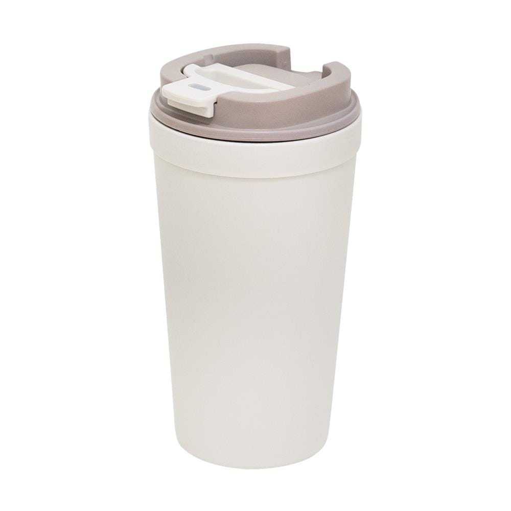 แก้วน้ำมีฝา 0.6 ลิตร DOUBLE LOCK FLIP&SIP NO.1802 สีเบจ