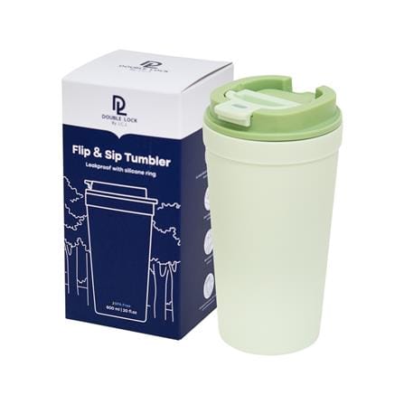 แก้วน้ำมีฝา 0.6 ลิตร DOUBLE LOCK FLIP&SIP NO.1802 สีเขียว_2