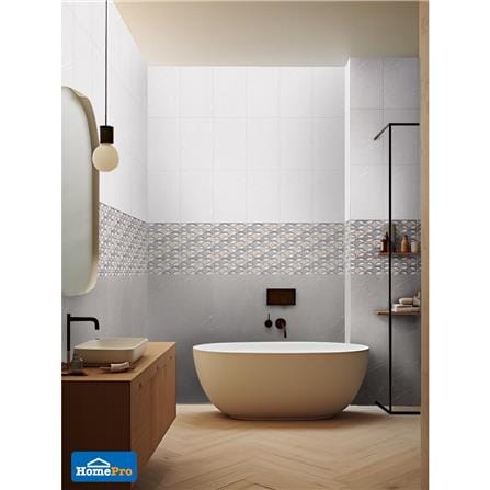 กระเบื้องผนัง 25x40 ซม. TARA เลสเตอร์ ไลท์เกรย์ 1 ตร.ม._2