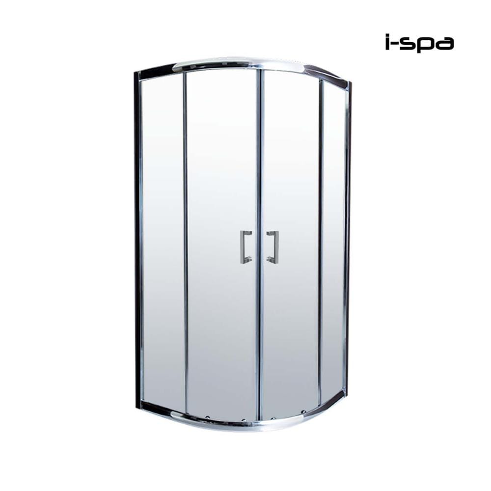 ฉากกั้นอาบน้ำ I-SPA I-CUR004GCR 100x100x190 ซม. สีโครม
