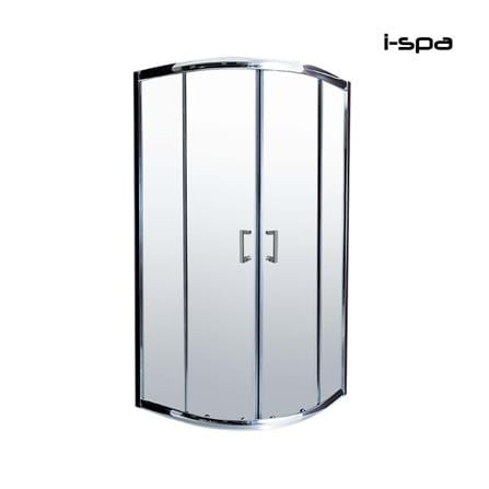 ฉากกั้นอาบน้ำ I-SPA I-CUR004GCR 100x100x190 ซม. สีโครม_0