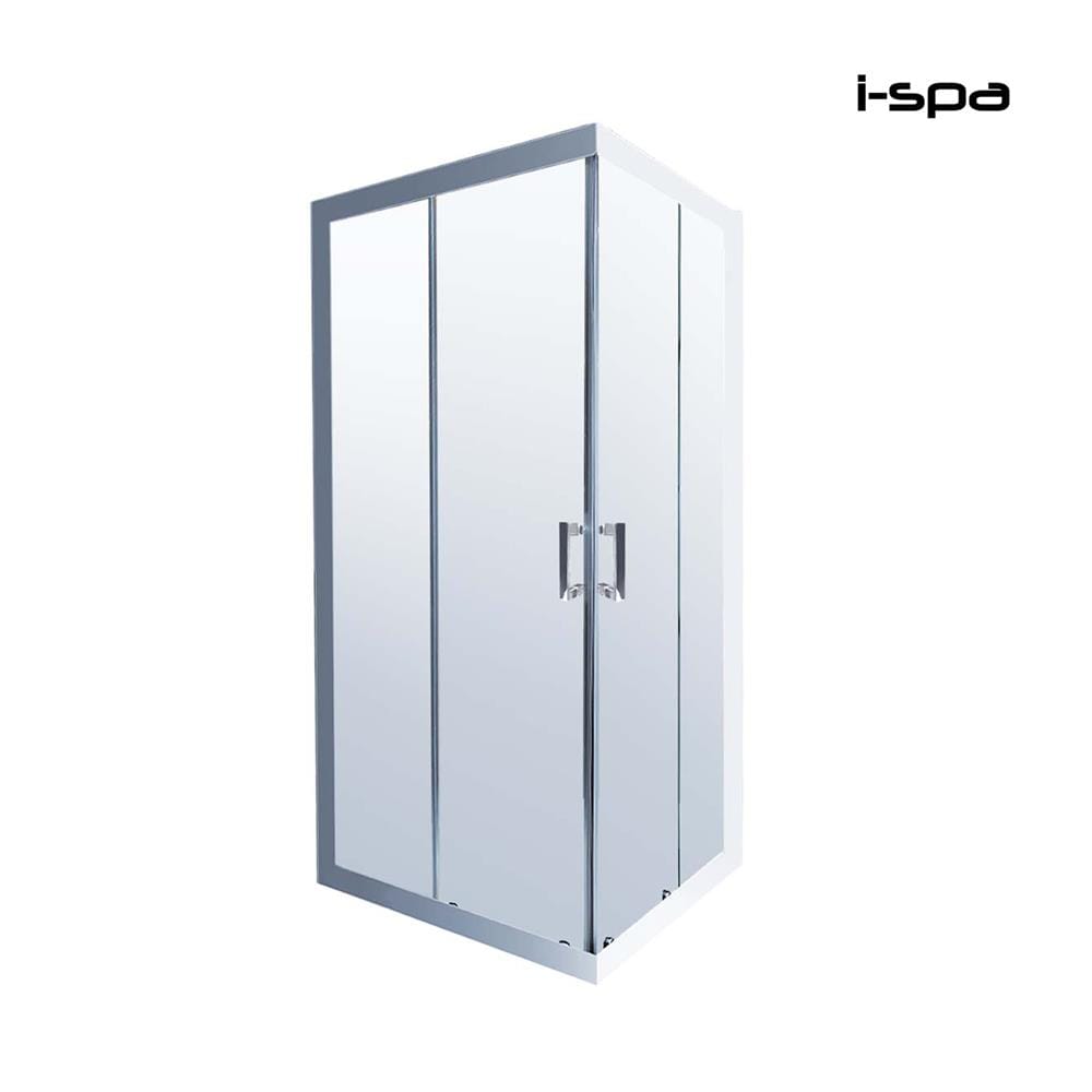 ฉากกั้นอาบน้ำ I-SPA I-SQU004GWH 100x100x190 ซม. สีขาว