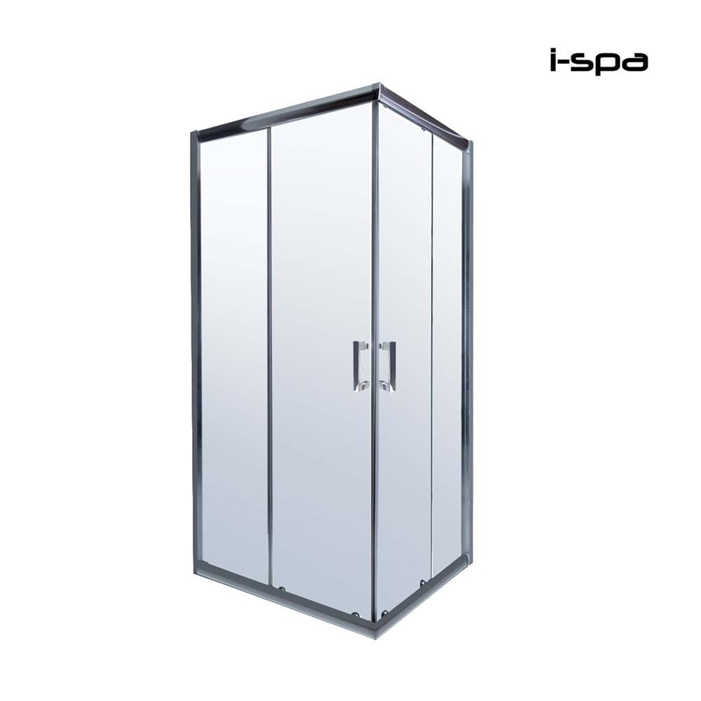 ฉากกั้นอาบน้ำ I-SPA I-SQU004GCR 100x100x190 ซม. สีโครม
