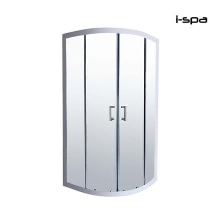 ฉากกั้นอาบน้ำ I-SPA I-CUR004GWH 100x100x190 ซม. สีขาว_0