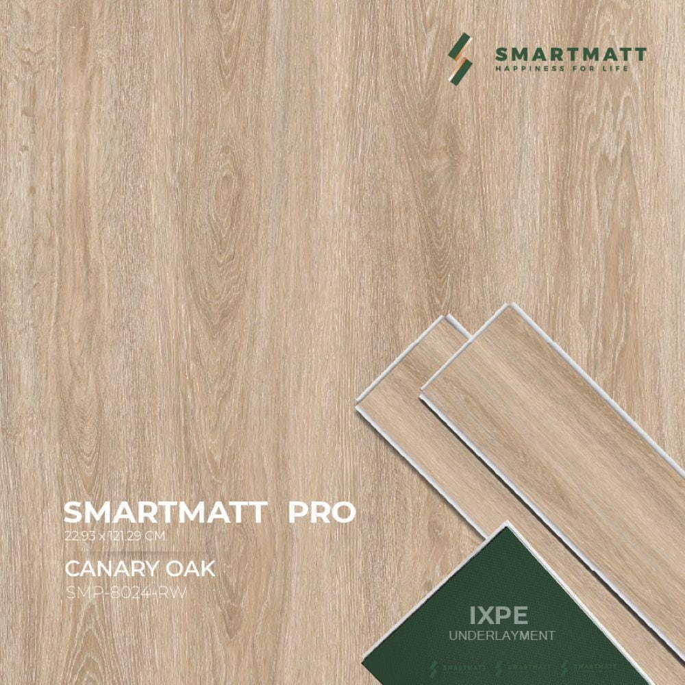 พื้น SPC SMARTMATT PRO 6 มม. 2.22 ตร.ม. สี CANARY OAK (แพ็ก 8 ชิ้น)