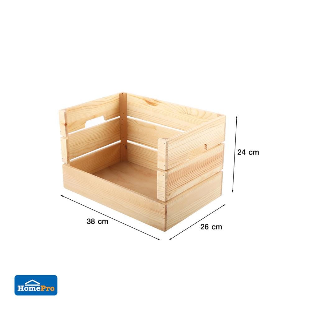 ลังไม้ STACKO HOME XXL 38x26x24 ซม. สีธรรมชาติ