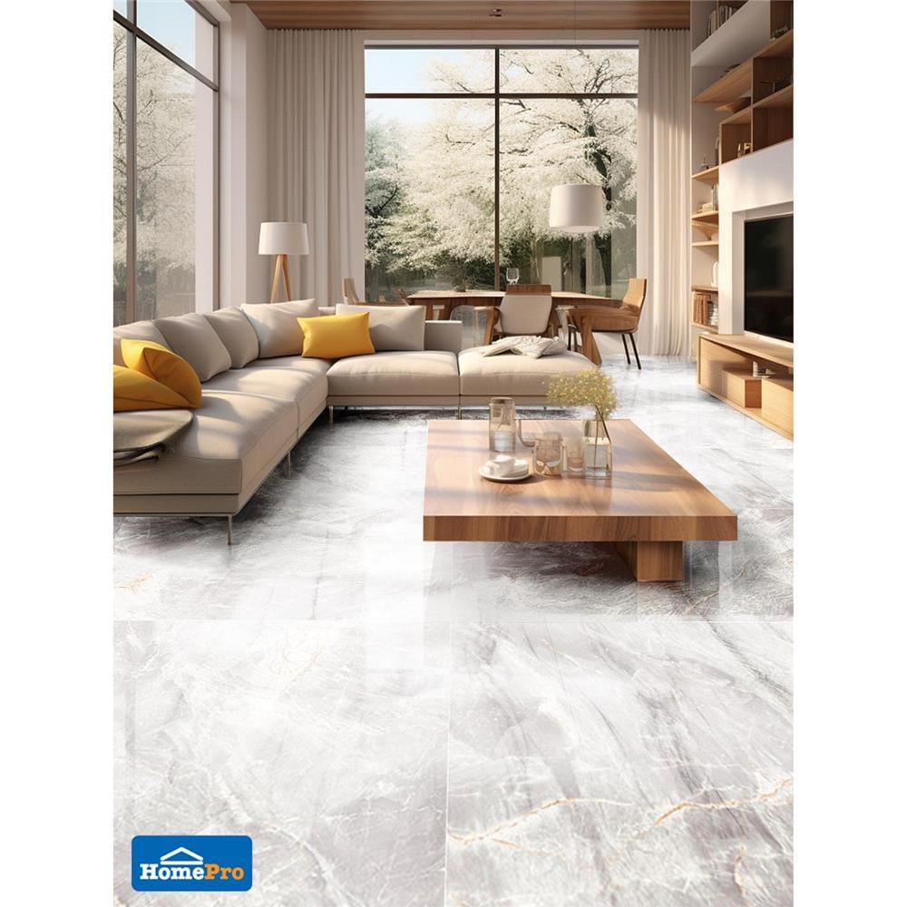กระเบื้องพื้นพอร์ซเลน 80x160 ซม. TARA เมลิไลท์ ขาว 2.56 ตร.ม.
