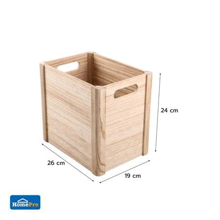กล่องลังไม้ STACKO DIY M 19x26x24 ซม. สีน้ำตาล_6