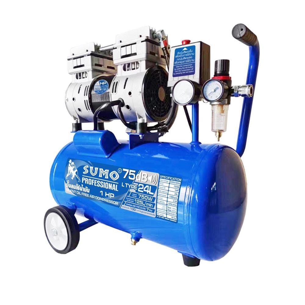 ปั๊มลม OIL FREE SUMO L-TYPE 24 ลิตร 1 แรงม้า 750 วัตต์