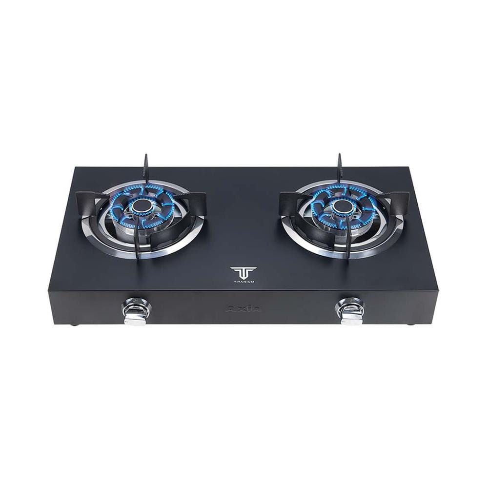 เตาแก๊สตั้งโต๊ะ 2 หัวแก๊ส AXIA TITANIUM NERO