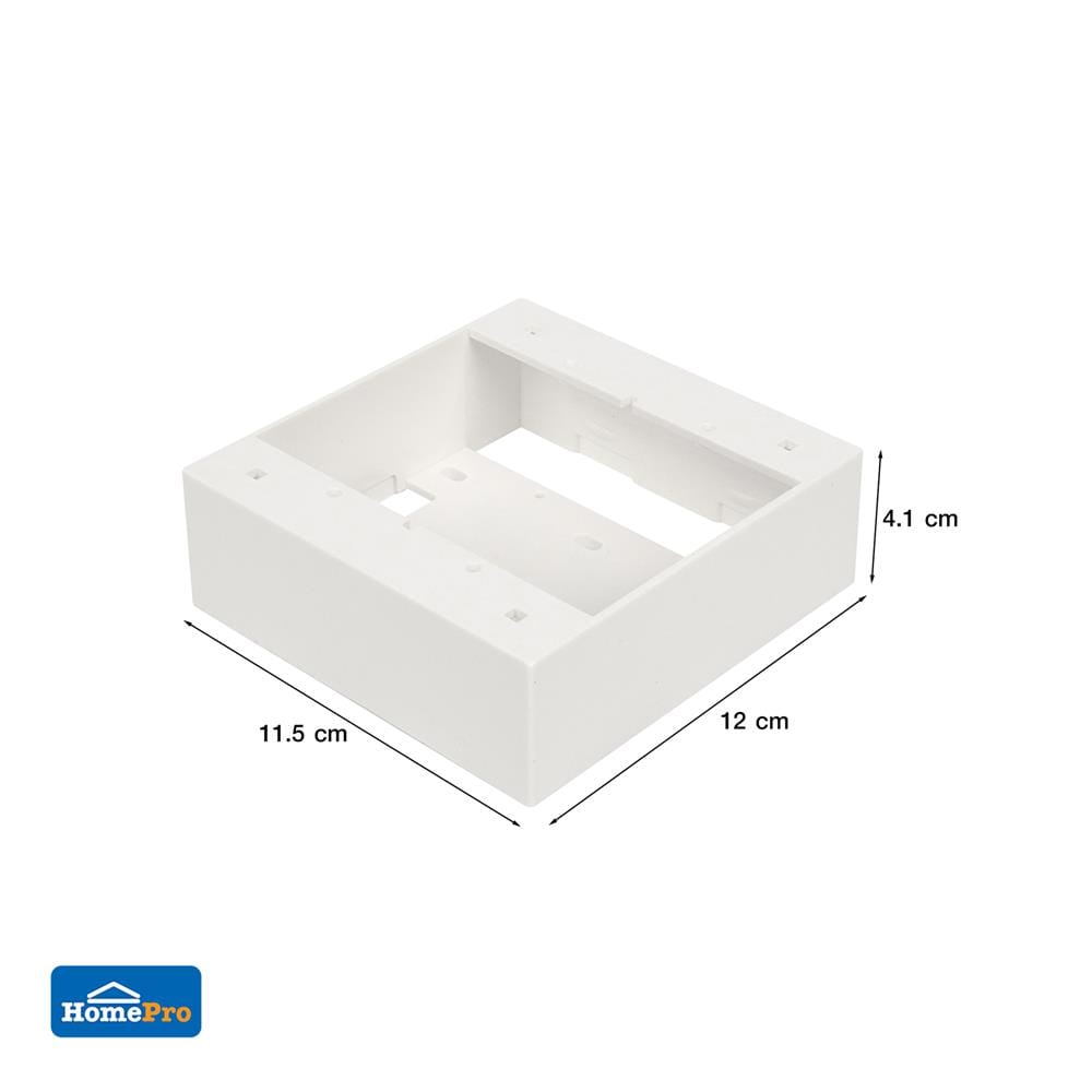 กล่องลอย ELECKTA 14758 BASIC 4X4 นิ้ว สีขาว
