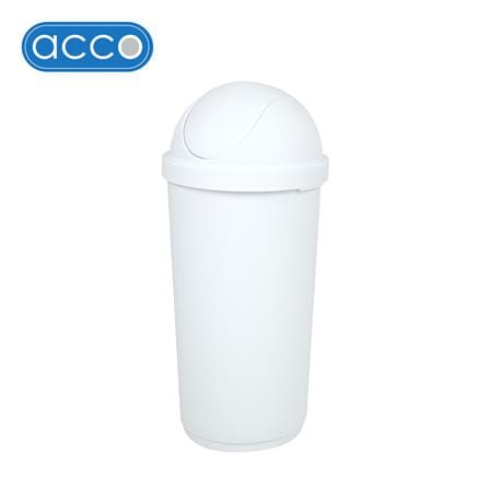 ถังขยะกลม ฝาสวิง ACCO 45 ลิตร สีขาว