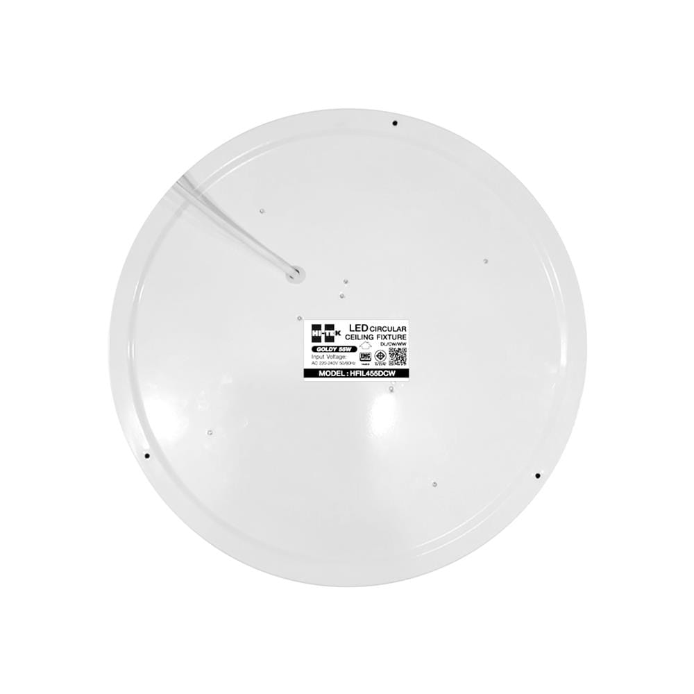 ไฟเพดาน LED HI-TEK HFIL455DCW 19 นิ้ว 55 วัตต์ DAYLIGHT/COOL WHITE/WARM WHITE สีขาว/ทอง