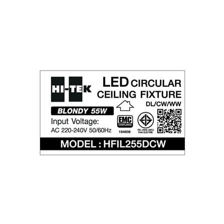 ไฟเพดาน LED HI-TEK HFIL255DCW 19.3 นิ้ว 55 วัตต์ DAYLIGHT/CO0L WHITE/WARM WHITE สีขาว/ทอง_7