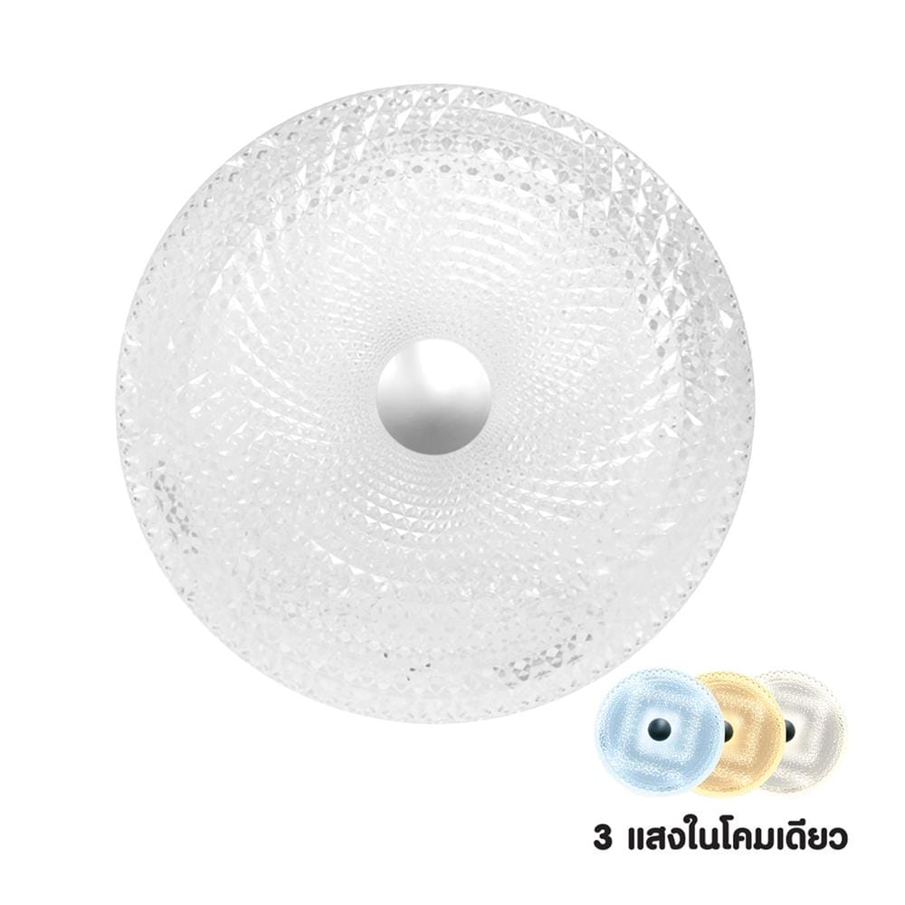 ไฟเพดาน LED SHINING S-CE05000C-103 20 นิ้ว 50 วัตต์ DAYLIGHT/COOL WHITE/WARM WHITE สีขาว