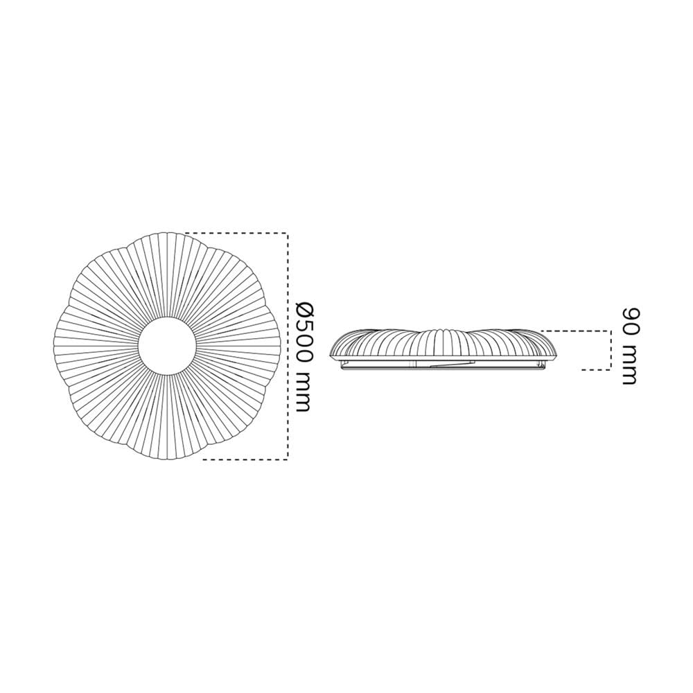 ไฟเพดาน LED SHINING S-CE05000C-102 20 นิ้ว 50 วัตต์ DAYLIGHT/COOL WHITE/WARM WHITE สีขาว