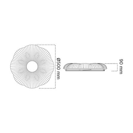 ไฟเพดาน LED SHINING S-CE05000C-102 20 นิ้ว 50 วัตต์ DAYLIGHT/COOL WHITE/WARM WHITE สีขาว_7