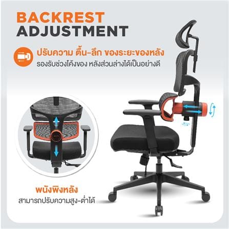 เก้าอี้สุขภาพ ERGOTREND HESSE สีดำ_6