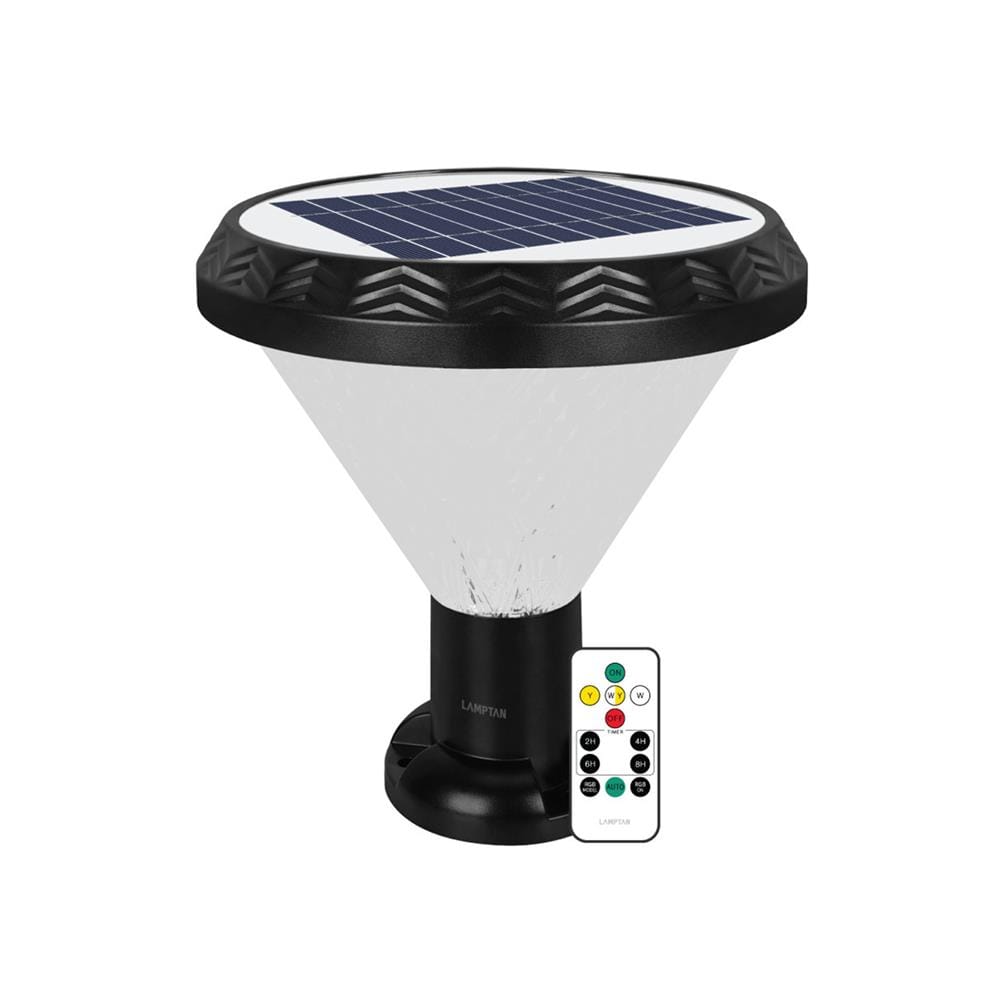 ไฟหัวเสา SOLAR LAMPTAN RAINBOW 40 วัตต์ RGB สีดำ
