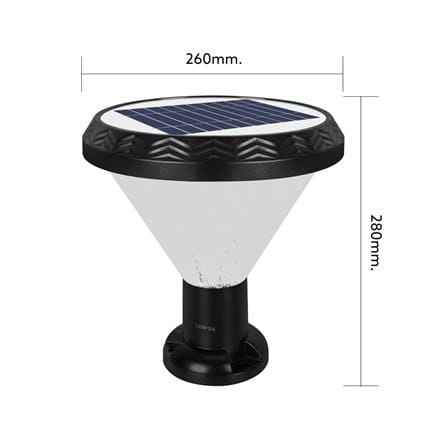 ไฟหัวเสา SOLAR LAMPTAN SPARKLING 40 วัตต์ RGB สีดำ_7