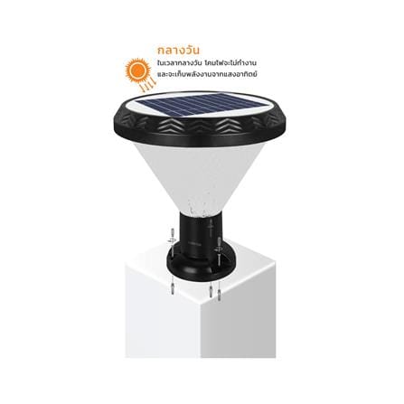ไฟหัวเสา SOLAR LAMPTAN SPARKLING 40 วัตต์ RGB สีดำ_6