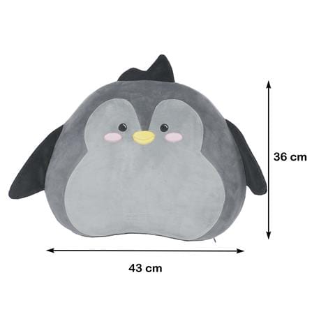 เบาะรองหลัง HOME LIVING STYLE PENGUIN 14X17 นิ้ว สีเทา_5
