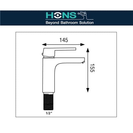 ก๊อกอ่างล้างหน้า HONS F2018 สเตนเลส_3