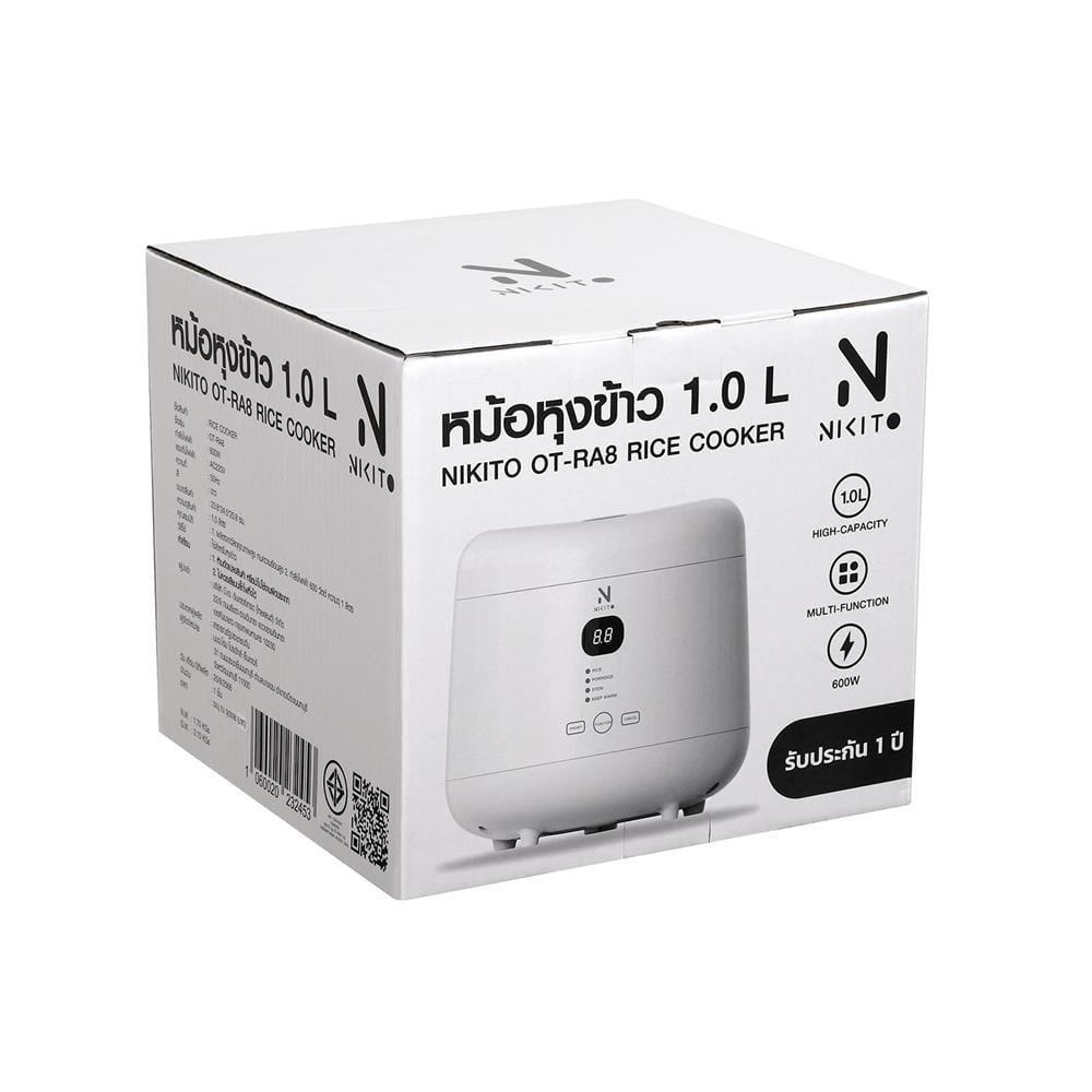 หม้อหุงข้าว DIGITAL NIKITO OT-RA8 สีขาว 1 ลิตร
