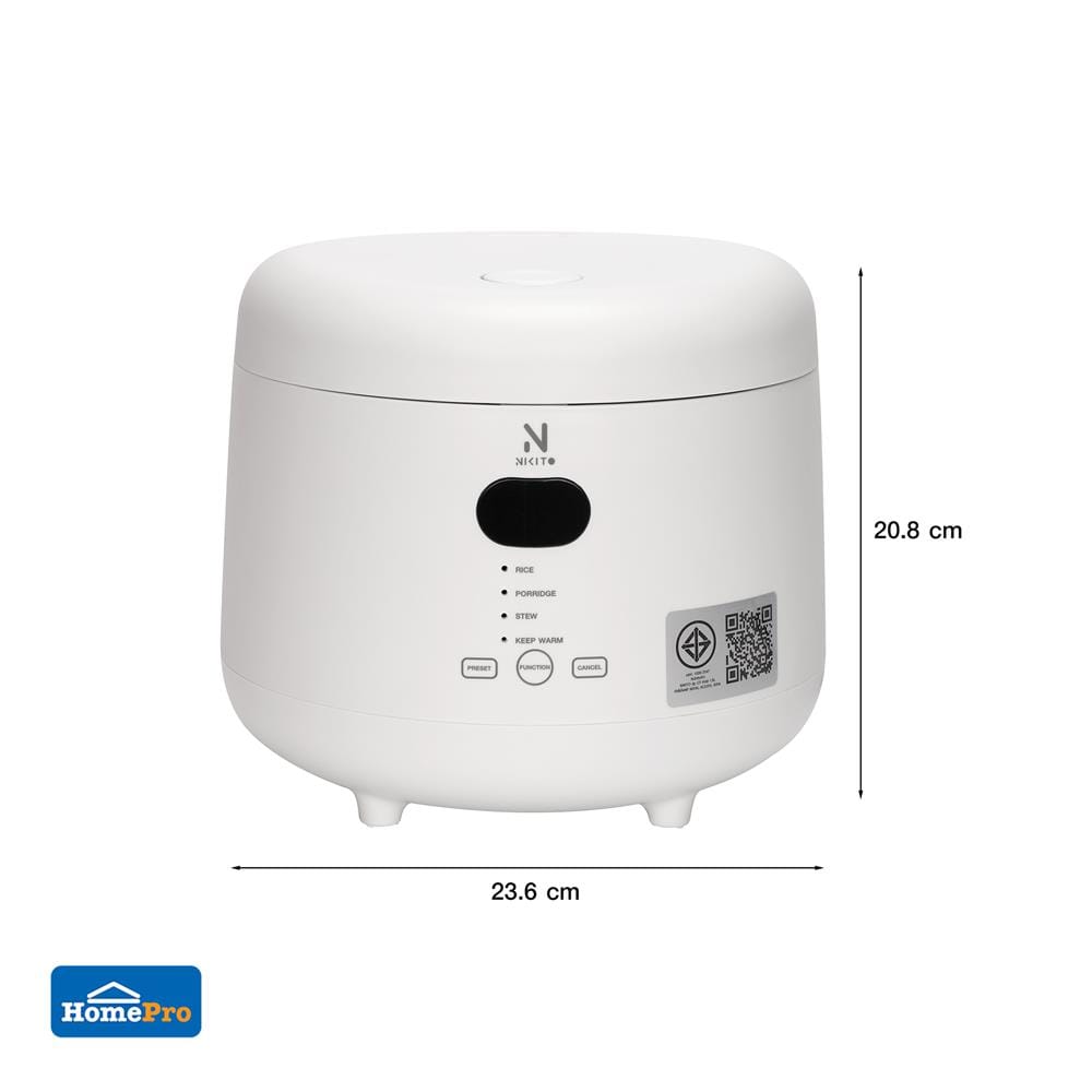 หม้อหุงข้าว DIGITAL NIKITO OT-RA8 สีขาว 1 ลิตร