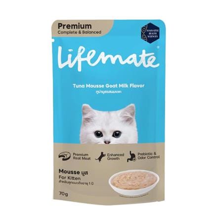 อาหารเปียกแมว LIFEMATE TUNA MOUSSE GOAT MILK KITTEN 70 ก._0