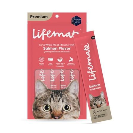 ขนมแมวเลีย LIFEMATE TUNA MOUSSE WITH SALMON FLAVOR 48 ก._0