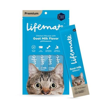 ขนมแมวเลีย LIFEMATE CHICKEN MOUSSE GOAT MILK 48 ก._0
