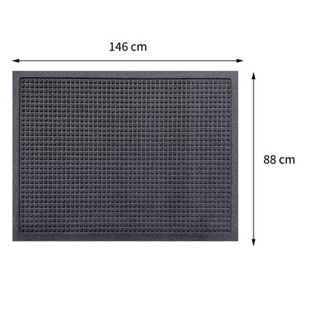 พรมเช็ดเท้าดักฝุ่น KLEEN-TEX WHII 88X146 ซม. สีเทาเข้ม_7