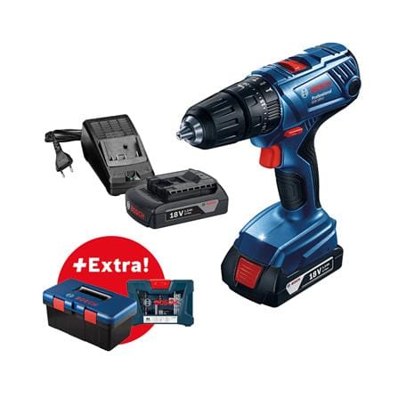 ชุดสว่านกระแทกไร้สายพร้อมอุปกรณ์ (พร้อมแบตเตอรี่) BOSCH GSB180-LI 18 โวลต์_0