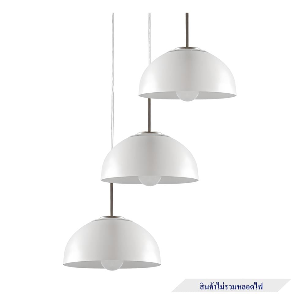 ไฟช่อ CARINI S52300-3 สีขาว/เงิน 3 หัว