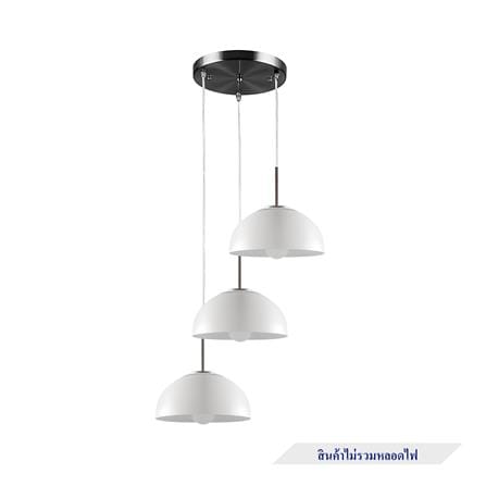 ไฟช่อ CARINI S52300-3 สีขาว/เงิน 3 หัว_0