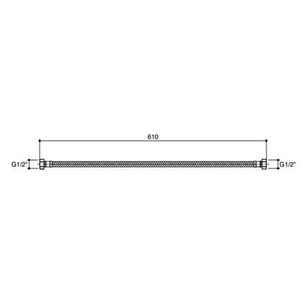 สายน้ำดีสเตนเลสน้ำอุ่น-น้ำเย็น ENGLEFIELD K-1351239 24 นิ้ว_1