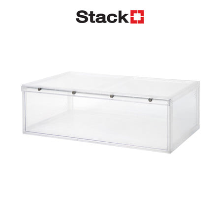 กล่องรองเท้าหน้ากว้าง STACKO D.I.Y MAGNETIC LOCK 56X37X18.30 ซม. สีใส_1