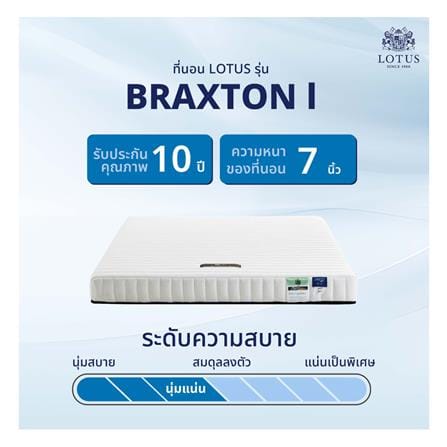 ที่นอนยางพารา 3.5 ฟุต LOTUS รุ่น BRAXTON I พร้อมหมอนหนุน 1 ชิ้น_5
